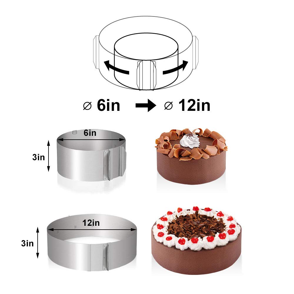 Cake Collars 5.5 x 394inch, Cake Ring, Acetate Rolls, Clear Cake Strips, Transparent Cake Rolls, Mousse Cake Acetate Sheets for Chocolate Mousse Baking, Cake Decorating — view 2
