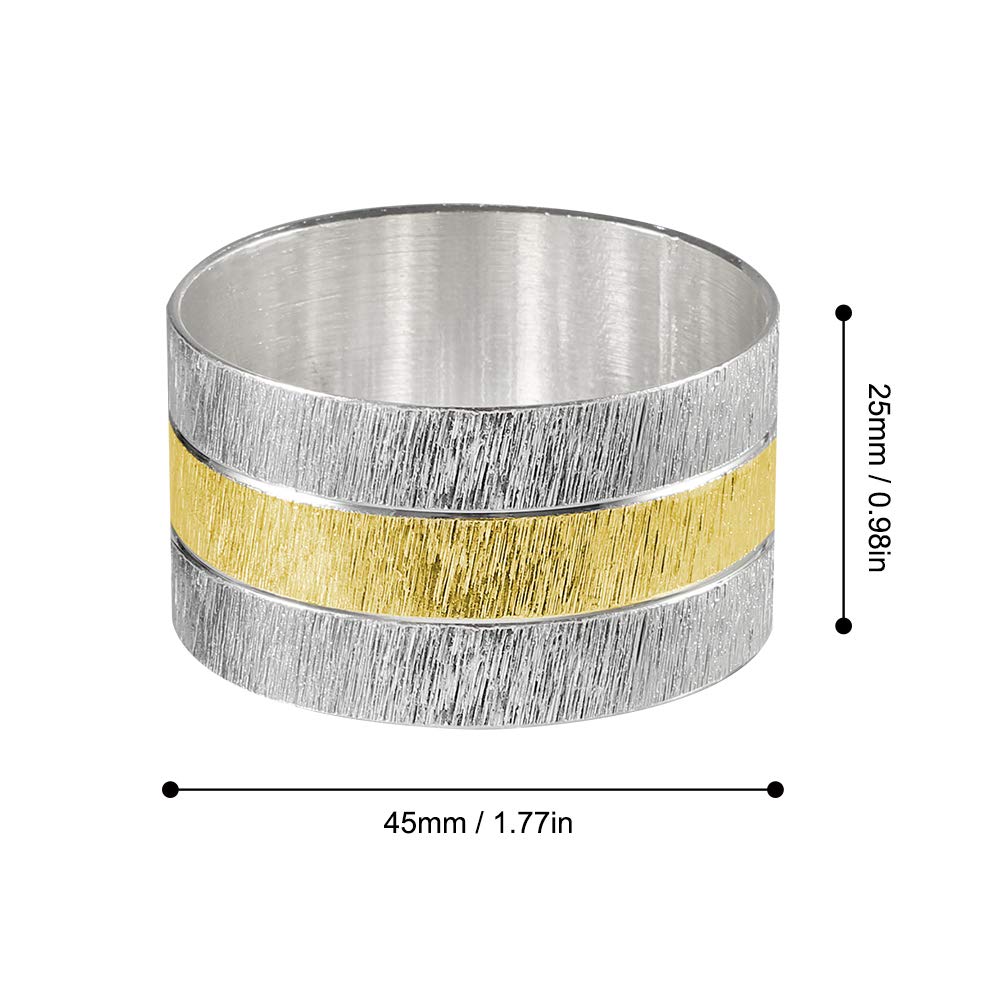 Napkin Rings, Set of 6 Elegant Metal Buckles Decorative Napkin Ring for Dining Table Parties Wedding, Christmas, Thanksgiving Day Dinner — view 3
